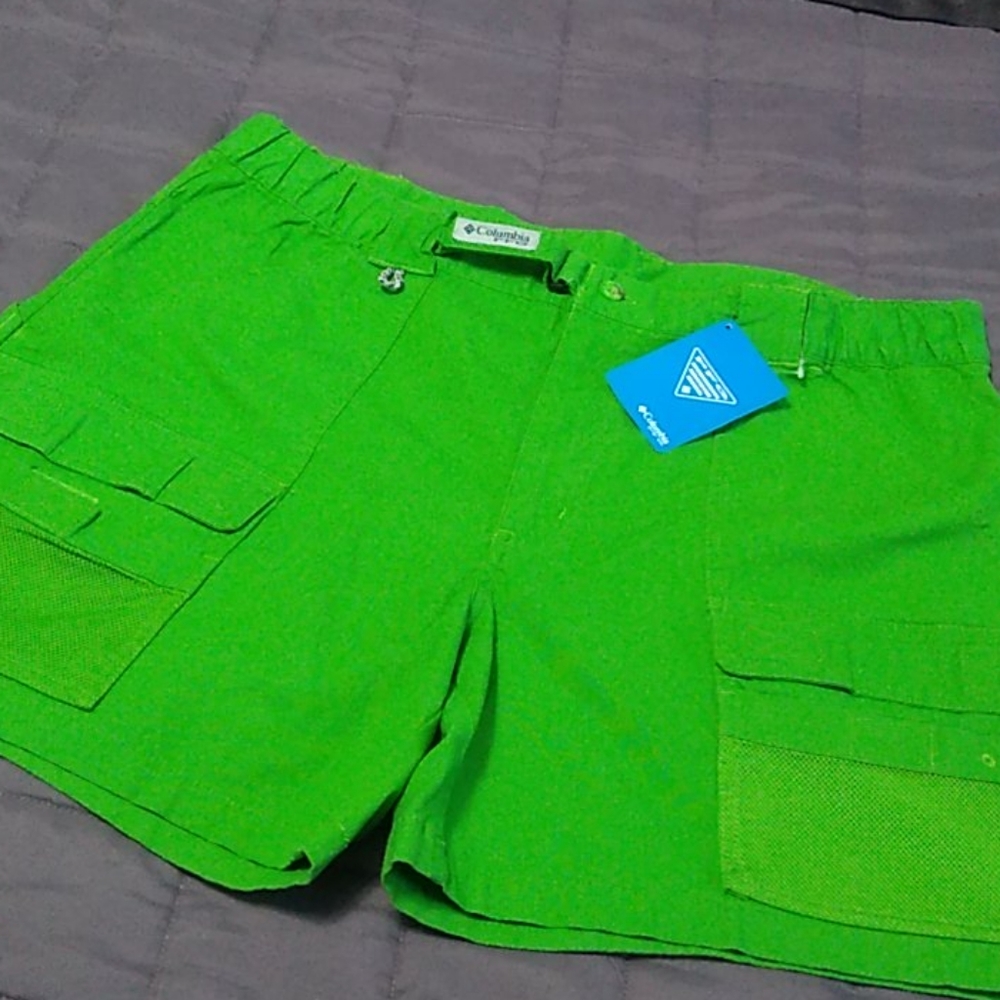 Columbia PFG Performance Fishing Gear Shorts Green